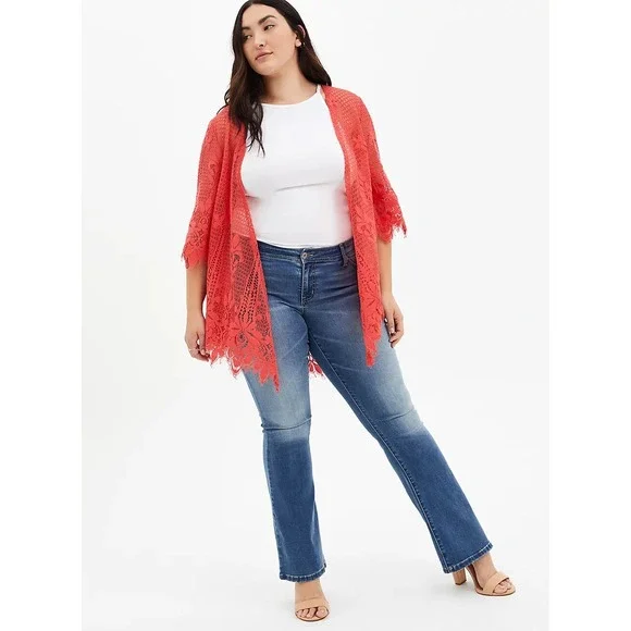 NWT Torrid Luxe Slim Boot Jeans Light Wash Super Stretch Denim Plus Size 26 - Picture 12 of 12